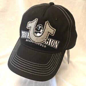 TRUE RELIGION - Embroidered Logo Black Trucker/Baseball Cap. - Adjustable. NWT